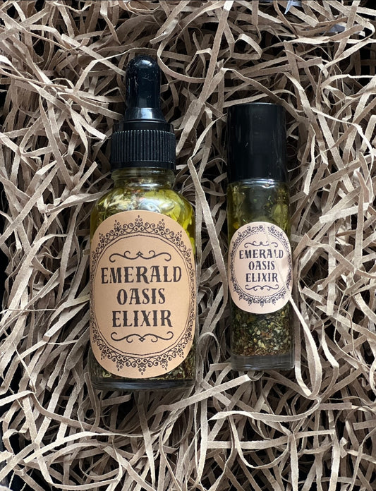 Emerald Oasis Elixir: Abundance Spell Oil