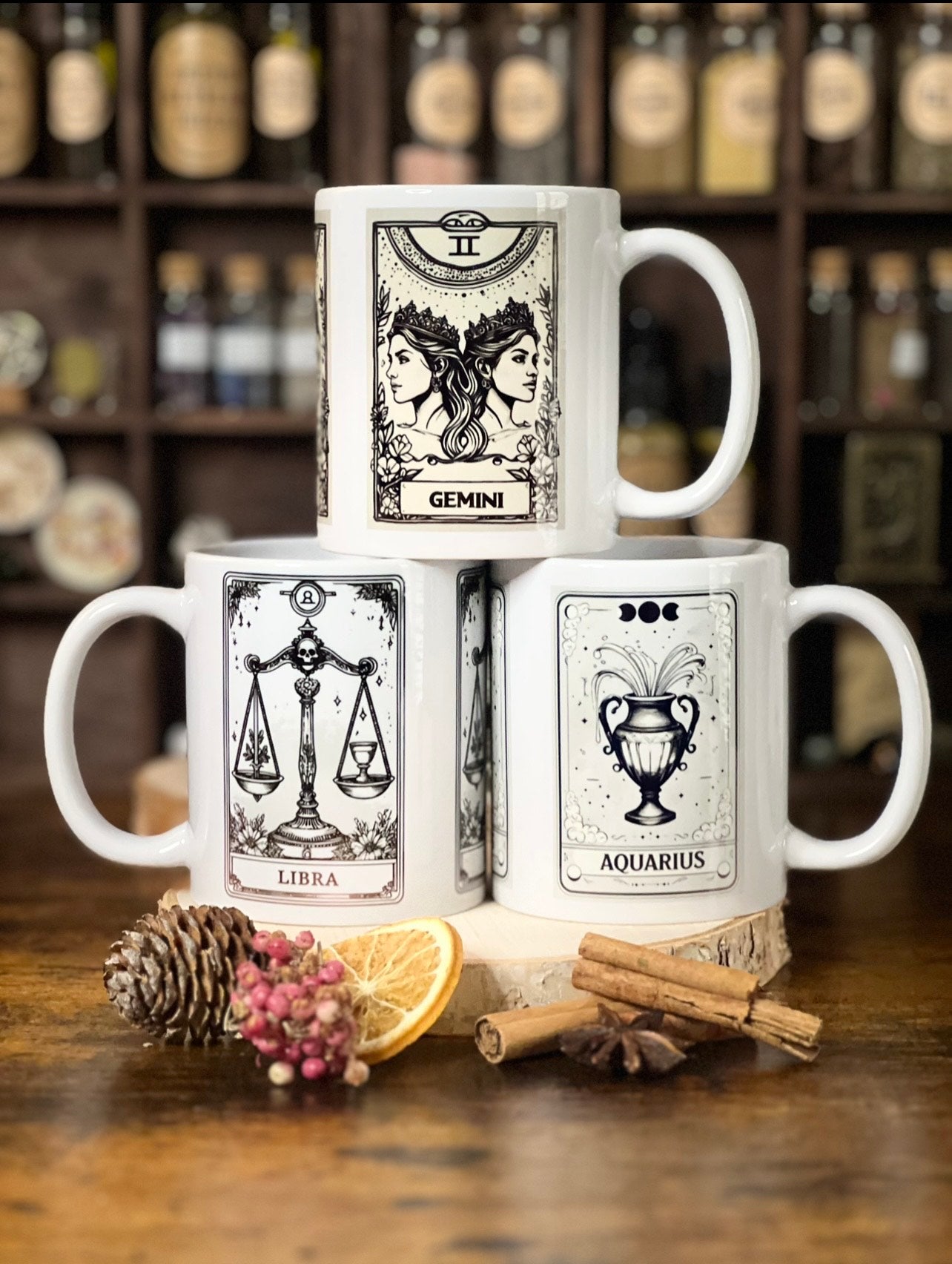 Air Signs Tarot Card Mugs